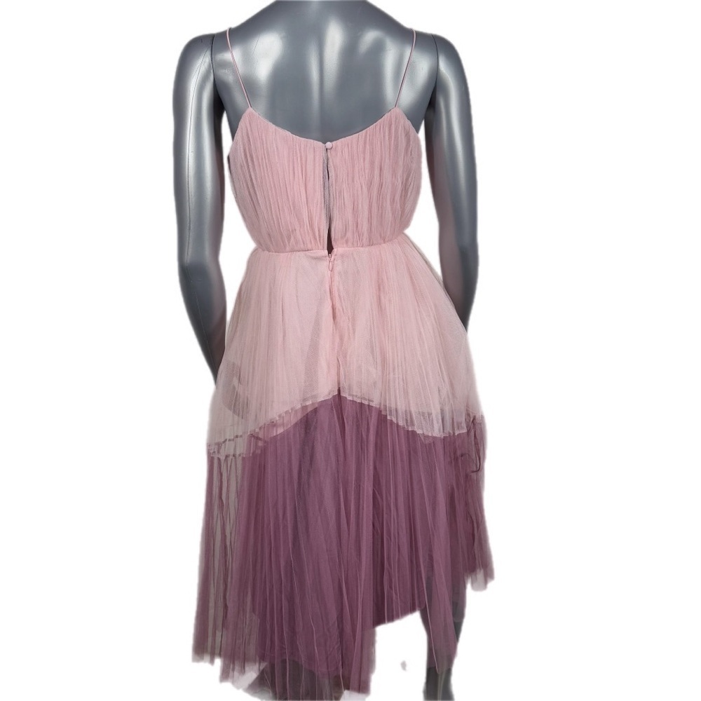 ASOS Pink and Purple Midi Tulle Dress with High-Low Hem & Custom Detailed - Picture 6 of 12